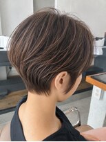 ハク アトリエ(HaKU atelier) 白髪ぼかしハイライトショートボブ透明感カラーアッシュベージュ