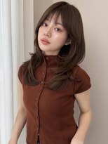 ソヨン さいたま新都心店(SOYON)&nbsp;《SOYON》セミロングレイヤー モカムースカラー ひし形レイヤー