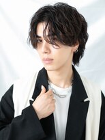 モッズヘア メン 新所沢店(mod's hair men)&nbsp;暗髪センターパート無造作ラフパーマショート20代30代f新所沢
