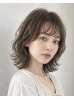 コラボエンリッチ(COLLABOENRICH)&nbsp;コテ巻き風パーマ×レイヤーミディ