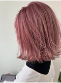 外ハネボブダブルカラーイルミナカラーペールピンク