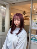 ウルフミディアムフォギーギーピンクベージュ梅ヶ丘美容室