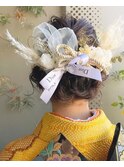 成人式、卒業式に！ヘアセット、アップ、髪飾り