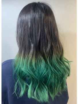 エイム ヘア リアム 調布店(eim hair liam) ターコイズカラー×グラデーション