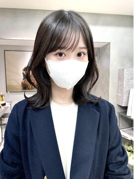 ヴェイン 渋谷(vain) ミディアムレイヤーカット/くびれヘア/20代30代/インナーカラー