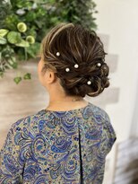 ロカット サロン(Roquat Salon)&nbsp;シニヨンロングアレンジ【ヘアセット/立川/立川南/浴衣/立川】