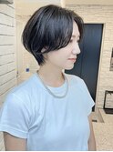 ショートボブ/大人巻き/ぷつっとボブ/ナチュラルカラー/高松
