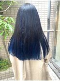 ネイビーのハイライトグラデーション