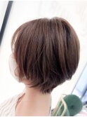 #ショート#前下りショートボブ#ベージュ#ブラウン