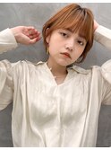 中川 前髪カット顔まわり似合わせ外ハネくびれレイヤーミディ