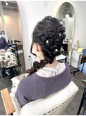 20代30代お呼ばれヘアセット編み下ろし