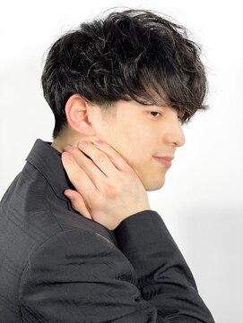 プレミアムバーバー 銀座店(PREMIUM BARBER produce by HIRO GINZA) くせ毛風マッシュ