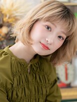 カバーヘア ブリス 北浦和(COVER HAIR bliss)&nbsp;■ホワイトブロンドハイトーンカラー小顔ボブ401北浦和10代20代