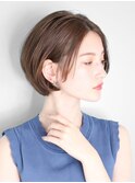 前下がりショート・ボブ/パーマ/前髪なし/30代/40代/50代/長め