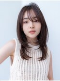 韓国レイヤー顔周りカット透明感カラー髪質改善艶髪シースルー