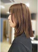 パツッと感 セミロングボブ