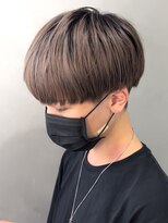 マッシュナチュラルカラーマッシュメンズヘアカラーツーブロック