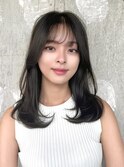 レイヤーカット30代40代ワンカールロングヘアくびれミディアム
