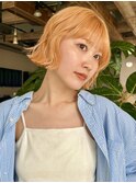 オレンジベージュ/オレンジカラー/ケアブリーチ/学割U24/渋谷
