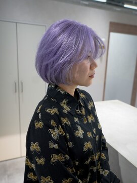 エン 栄店(enne) ラベンダー×レイヤーボブ