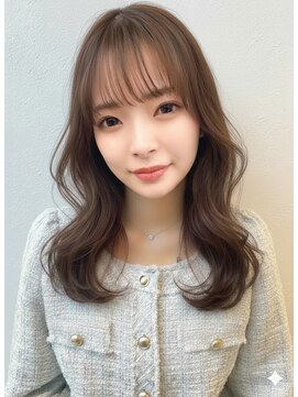 アース 大曽根店(HAIR&MAKE EARTH) 20代30代◎冬の暗めカラー×くびれレイヤーカットで小顔美人
