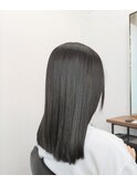 斜めバング/グレージュカラー/シルキーベージュ［町田駅］