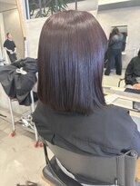 フレーム スクエア ツヤ感たっぷり赤系カラー