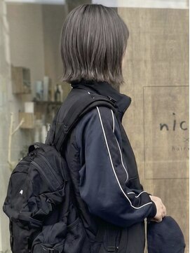 ニコリヘアワークス(nicori hair works) ボブ×シアーベージュ1