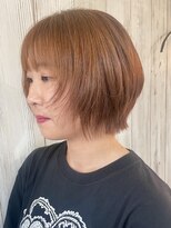 リトルスマイリー 辻堂店(Little Smiley)&nbsp;ミニボブ/顔まわりレイヤー/オレンジブラウン