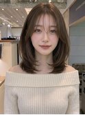 ピンクベージュ×前髪×髪質改善[髪質改善/縮毛矯正/韓国]T