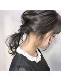ゆるっとローポニーテール♪