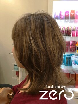 ヘアメイクゼロ 坂戸駅前店(hairmake zero) ハイレイヤー×シアーベージュカラー