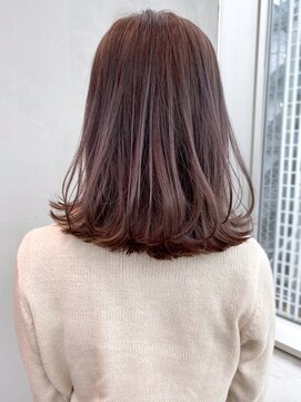 アイティー バイ アルバム 中野店(IT by ALBUM) 外ハネロブ_フォギーベージュ耳かけウェーブパーマ_ba281503