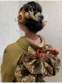 金粉・水引・ヘアアレンジ!成人式ヘアセット