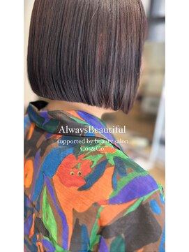 コスアンドコウ 横浜山下(Cos&Co.) ミニマルボブ/グレイパープル