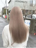 ブリーチダブルカラーホワイトカラーインナーカラー裾カラー艶髪