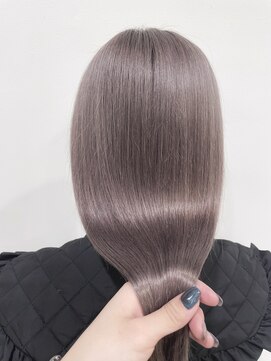 ペレ 渋谷(PELE) h_ デザインカラー/レイヤーカット/オリーブベージュ