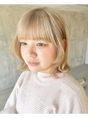 ダブルカラーでスモーキーベージュ