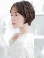 モッズヘア 越谷(mod's hair)&nbsp;シールスルーバング前下がりミニボブショートh3越谷20代30代40代