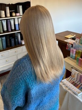 セットアップ 岡山北長瀬店(SET-UP) ホワイトブロンド/ケアブリーチ/イメチェン/ミルクティーカラー