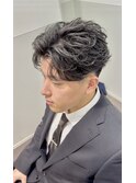 ビジネス就活フェザーパーマ大宮メンズフェザーショート刈り上げ