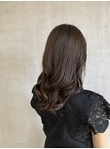 くすみブラウン　くすみベージュ　ミックス巻き　韓国風巻き
