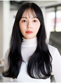 ☆レイヤーカット毛先ワンカールくせ毛風カール薄めバングデジパ