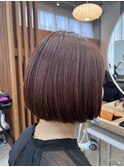脱白髪染め/肩上ボブ