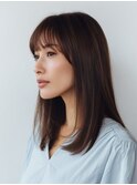 [元住吉駅/髪質改善/縮毛矯正/黒髪/小顔/ココアベージュ]