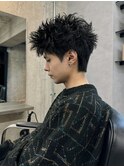 短髪パーマ スパイキーショート ピンパーマ【五嶋響】