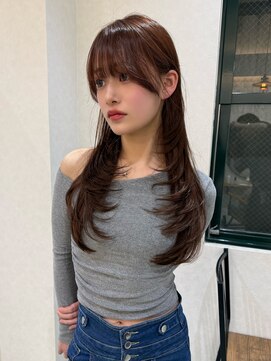 バランス ハレまち通り岡山駅前店(balance.) 韓国レイヤーカット×ベージュカラー