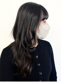 【松戸 アイダ】黒髪ロングレイヤー巻きレイヤーハッシュカット