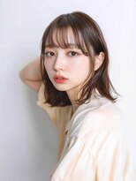 ムウ 難波(MOU) ボブクールショート前髪イメチェンピンクベージュ30代40代50代