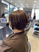 アース 南福島店(HAIR&MAKE EARTH)&nbsp;ワンレンボブからふんわりショートボブに